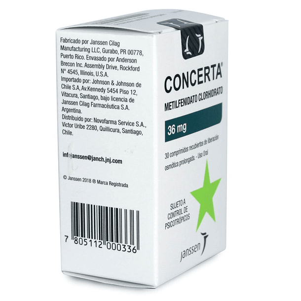 Concerta Com 36 Mg X 30 