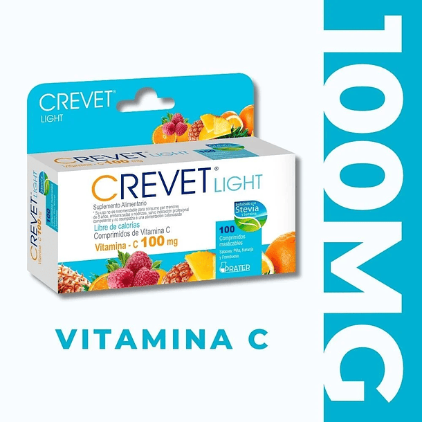 Crevet Light Suplemento Alimentario 100 Mg 100 Comprimidos 