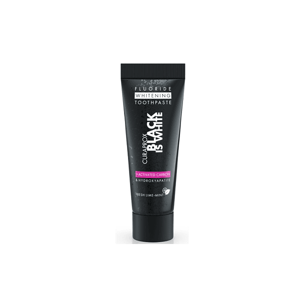 Curaprox Black Is White Tough Whitening Toothpaste Lemon-Mint Flavor, 10Ml 