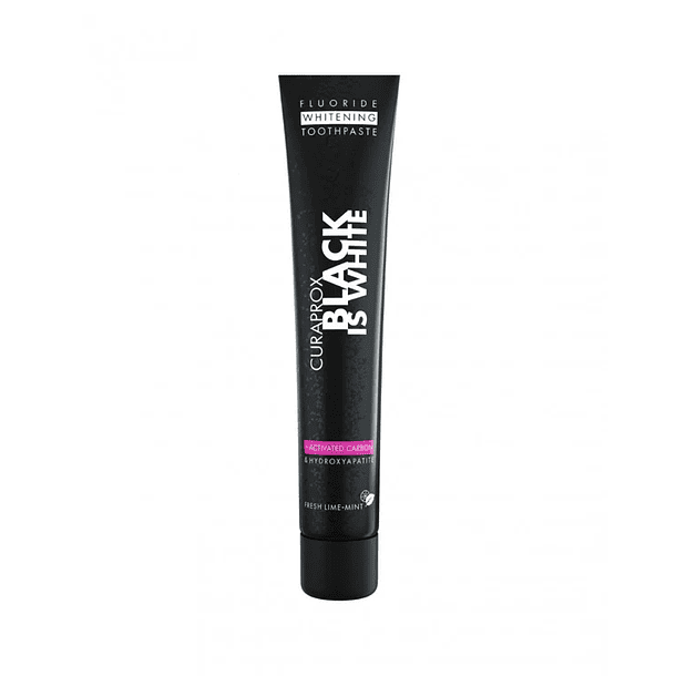 Curaprox Black Is White Tough Whitening Toothpaste Lemon-Mint Flavor, 90Ml 