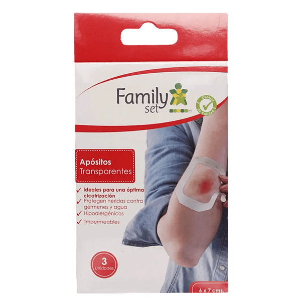 Family Set Apósitos Transparantes 10 X 12 Cm X 3 Unidades 