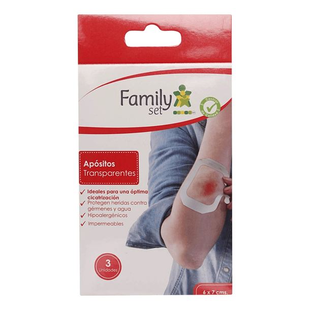 Family Set Apositos Transparantes 6 X 7 Cm X 3 Unidades 