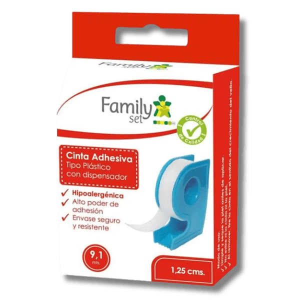 Family Set Cinta Adhesiva Plastico 1.25 Cm. 
