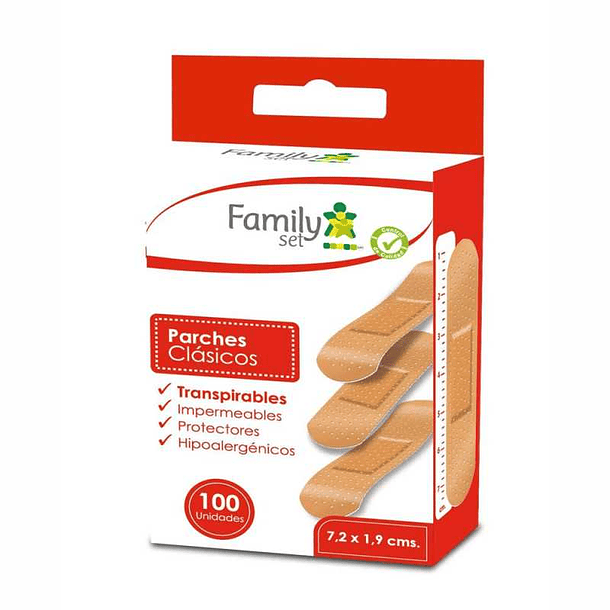 Family Set Parche Curita Clasico X100 