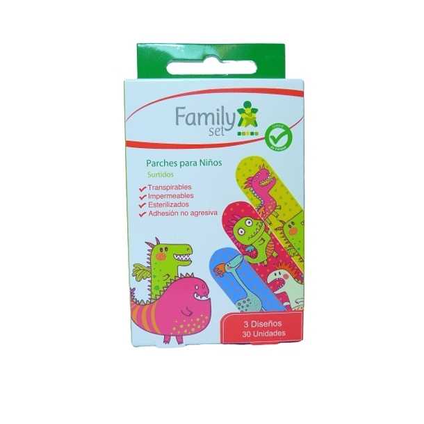 Family Set Parche Curita Niños 30 Unidades 