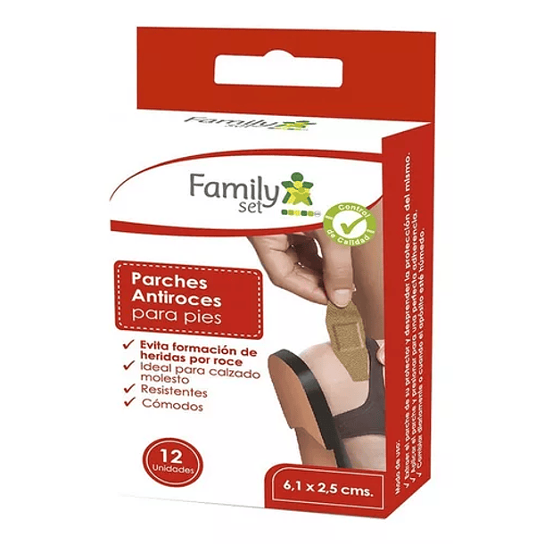 Family Set Parches Antiroces 12 Unidades 