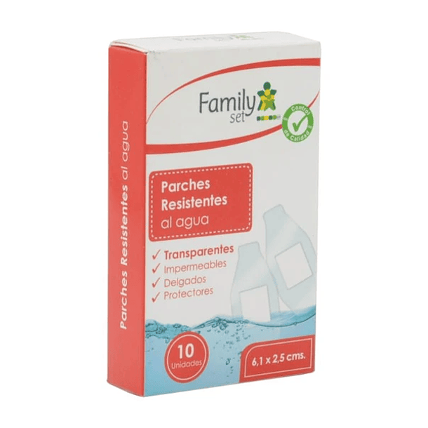 Family Set Parches Resistentes Al Agua X 10 Unidades 