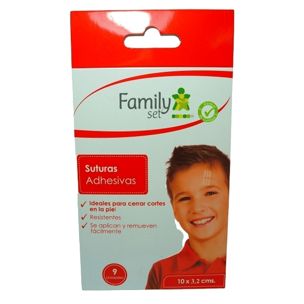 Family Set Suturas Adhesivas X 9 Unidades  