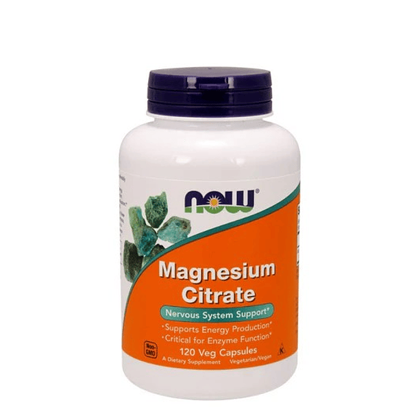 Citrato de magnesio x 120 Cápsulas Vegetales Now  