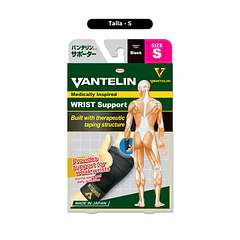 Muñequera Vantelin - Talla S - Color Negro - Uso Diario