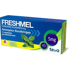 Freshmel 5 mg Menta Fresca 12 Comprimidos (Clorhex Idina)
