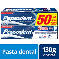 Pepsodent Pasta Dental Protección Anti-Caries 2 Unidades x 130 g