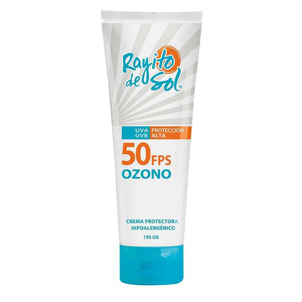Rayito de Sol FPS50 Ozono Crema Protectora Hipoalergenico 190gr 