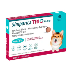 Simparica Trio 10.1 kg - 20 kg x 1 Und Comprimido