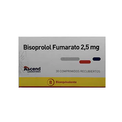 Bisoprolol 2.5 mg x 30 Comprimidos Recubiertos