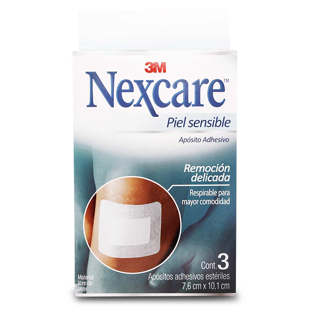Nexcare Aposito Adh Piel Sensible x 3 