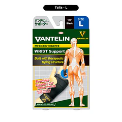 Muñequera Vantelin - Talla L - Color Negro - Uso Diario