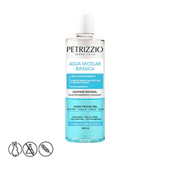 Petrizzio Agua Micelar Bifasica Rostro-Cuello-Labios-Ojos T/Tipo de Piel 400ml