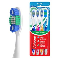 Colgate Cepillo Triple Accion x 4 Pack