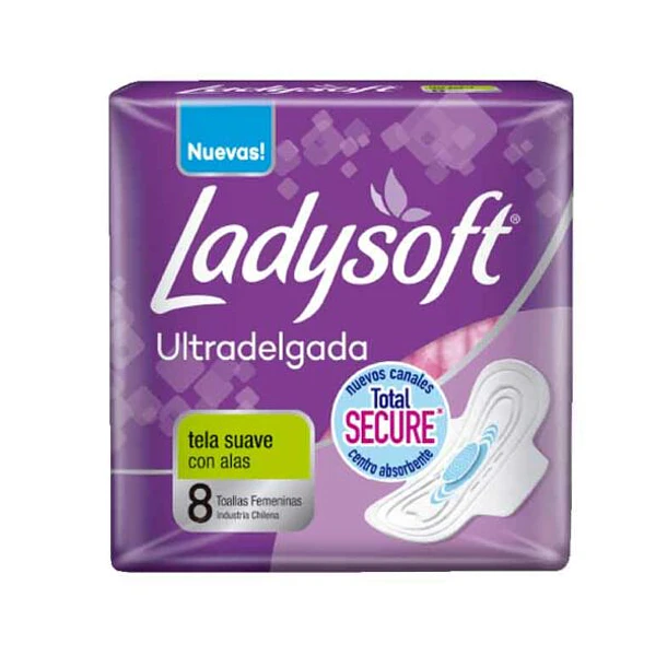 Ladysoft Dia Ultra Delgada x 8 (Rosada) 