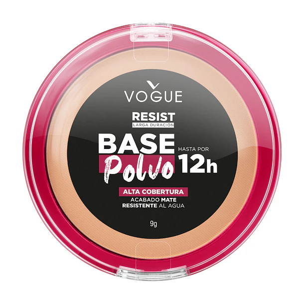 Loreal Vogue Base Polvo Resist Alta Cobertura Mate Larga Duracion Natural 9gr 