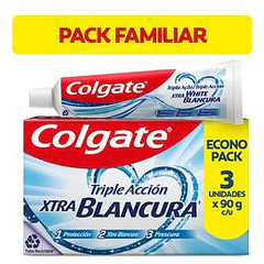 Colgate Crema Dental Triple Accion Extra Blac x 75 ml x 3 Und