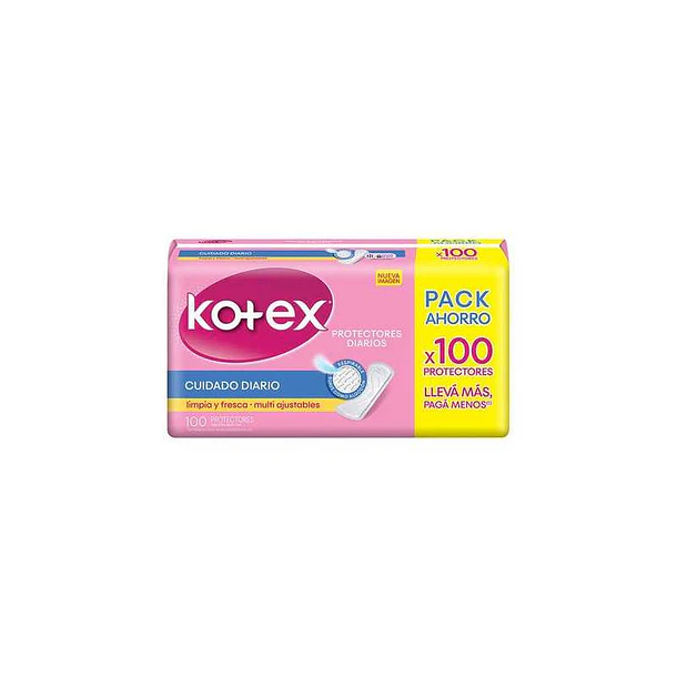Kotex Cuidado Diario x 100 Unidades 