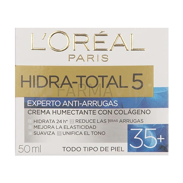 Loreal Crema Hidratante FPS 35+ TOTAL5 Antiarrugas x 50 ml 