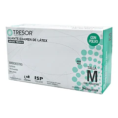 Guante Examen Latex Talla L, Tresor x 100 Unidades