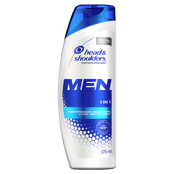 H&s Sh 375ml 3 en 1 Men 