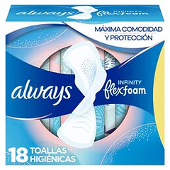 Always Toalla Infinity Dia con/Alas Ultra Delgada x 18 Unidades
