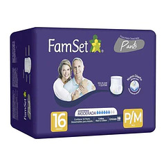 Pañal Adulto Pants Talla P/M x 16 Unidades. (Family Set)