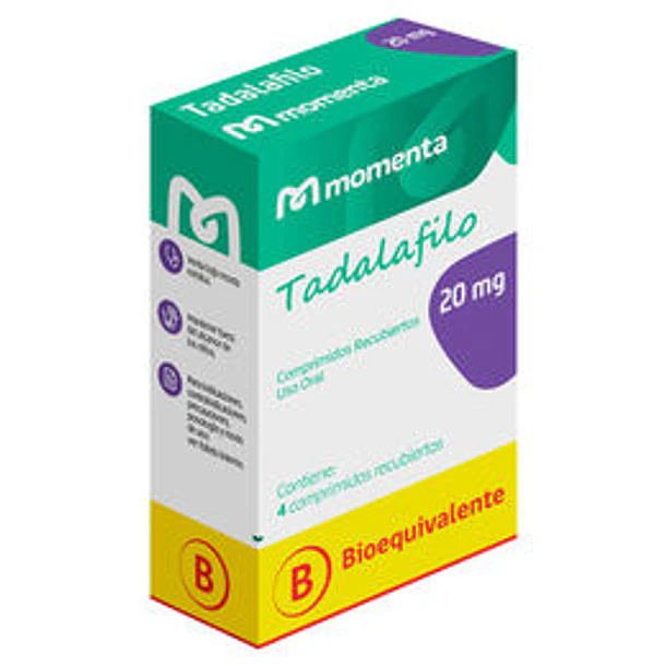 Tadalafilo [Be] 20 mg 4 Comprimidos Recubiertos 