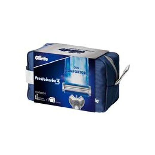 Gillette Prestobarba 3 Maquinas Desechables con Comfortgel x 4 + Estuche 
