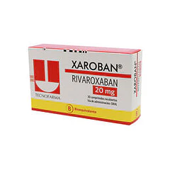 Xaroban 20 mg x 30 Comprimidos (Rivaroxaban)