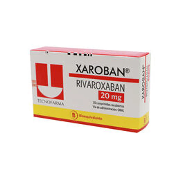 Xaroban 20 mg x 30 Comprimidos (Rivaroxaban) 