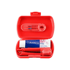 Curaprox Kids Travel Set Viajero Rojo