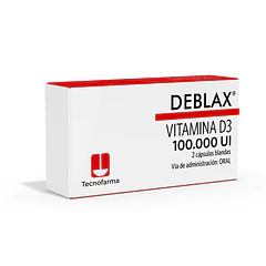 Deblax Vit D3 100.000 UI Cap Bla 2,5 mg x 2