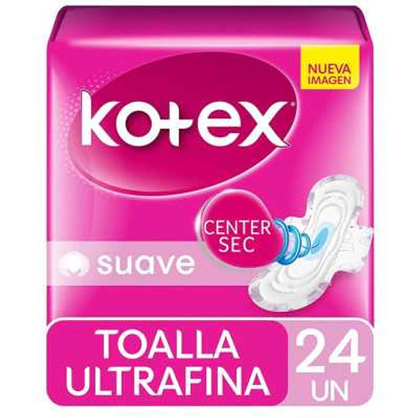Kotex Toa Hig Noc Ultrafina Ult Suave C/Alas x 24 Unid 
