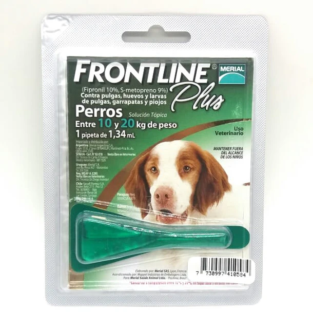 Frontline Plus Pipeta 1.34 ml 10-20 kg x 1 Unidad 