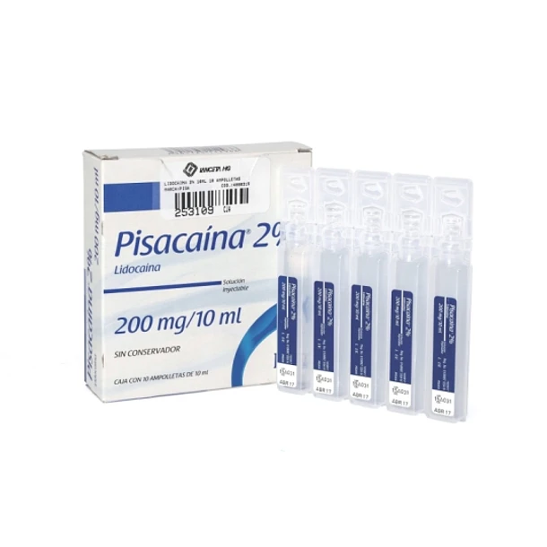 Pisacaina 2% Lidocaina 10 ml 