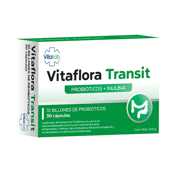 Vitaflora Transit Probioticos+inulina x 30 Cápsulas 