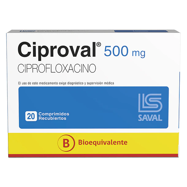 Ciproval 500 mg x 20 Comprimidos 