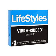 Preserv Lifestyles Vibra Ribbed Stimula x 3