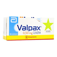 Valpax 0,5 mg x 30 Comprimidos