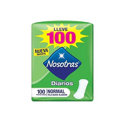 Nosotras Protectores Diarios, Normal x 100 Unidades