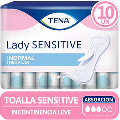 Tena Toa Hig Lady Sensitive Normal S/Alas x 10 Unid