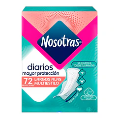 Nosotras Protectores Diarios Largos Multiestilo x 72 Unidades