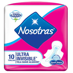 Nosotras Toa Hig Ultra Invis Malla C/Alas x 10 Unid