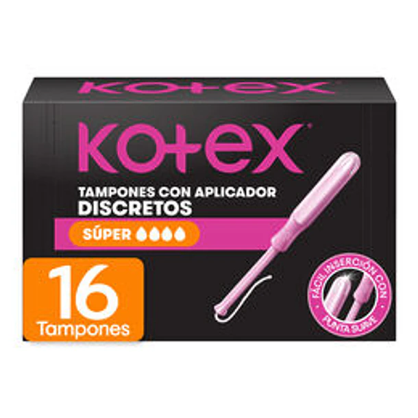 Kotex Tampones con Aplicador x 16 Super 